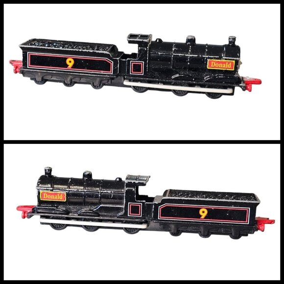 VTG 90s Thomas & Friends ERTL Pull‎ Along Trains Diesel 10 Donald Toby Diecast - Picture 2 of 11